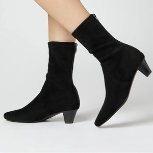 Silent D Tintel Heeled Ankle Boots in Black: Size 41